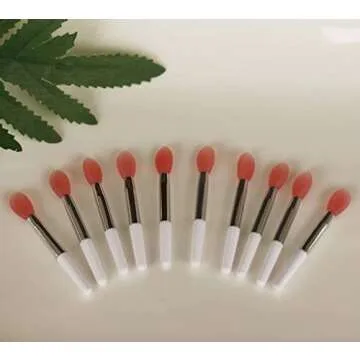LORMAY 10 Pcs Silicone Lip Mask Brushes. Applicators for Lipsticks, Lip Gloss, Lip Balm and Other Cream Makeup Products (2.0 inches / 5.0 cm)