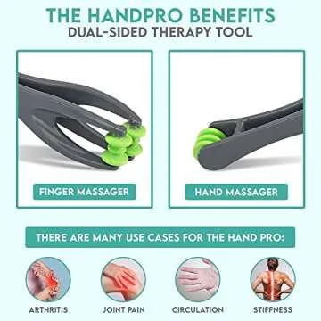 COZLOW HandPro Finger Massager for Deep Tissue Comfort, Dual-Sided Therapy Tool for Arthritis, Carpa...