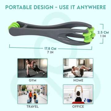 COZLOW HandPro Finger Massager for Deep Tissue Comfort, Dual-Sided Therapy Tool for Arthritis, Carpal Tunnel, Stress & Pain Relief, Massage Roller for Hands, Palm & Wrist