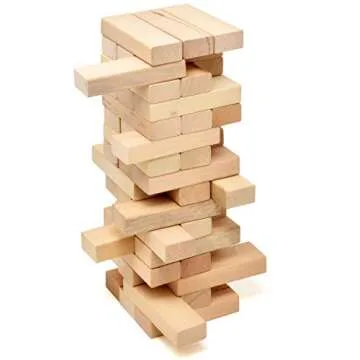 Timber Tower 48 Wooden Stacking Blocks – Fun for All Ages!