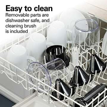 Hamilton Beach 3-in-1 Electric Vegetable Spiralizer for Veggie Noodles, Zoodle Maker & Slicer With 3 Cutting Cones for Spaghetti, Linguine, and Ribbons, 6-Cups, Black (70930)