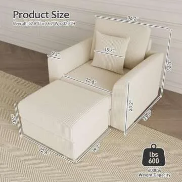 Smilesun Accent Chair with Ottoman for Stylish Comfort