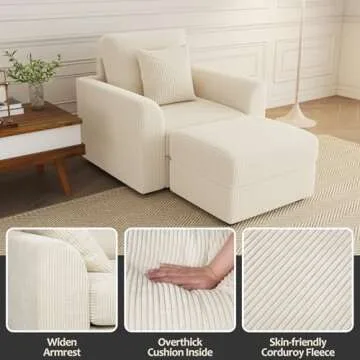Smilesun Accent Chair with Ottoman for Stylish Comfort