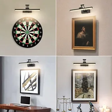 Joossnwell Picture Light: Dimmable, Rechargeable, Remote-Controlled