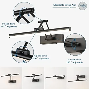 Joossnwell Picture Light: Dimmable, Rechargeable, Remote-Controlled