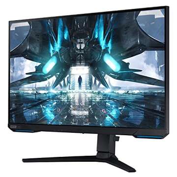 Samsung 28" Odyssey G70A Gaming Computer Monitor, 4K UHD LED Display, HDR 400, 144Hz, G-Sync and FreeSync Premium Support, Front Light Panels, LS28AG700NNXZA, Black