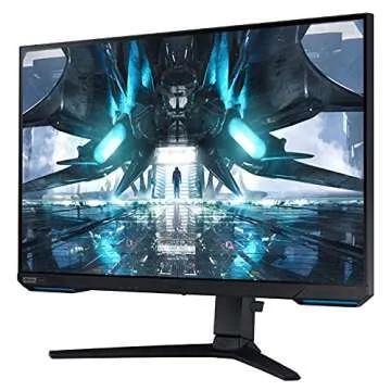 Samsung 28" Odyssey G70A Gaming Computer Monitor, 4K UHD LED Display, HDR 400, 144Hz, G-Sync and FreeSync Premium Support, Front Light Panels, LS28AG700NNXZA, Black