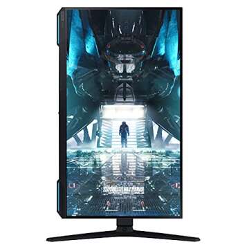 Samsung 28" Odyssey G70A Gaming Computer Monitor, 4K UHD LED Display, HDR 400, 144Hz, G-Sync and FreeSync Premium Support, Front Light Panels, LS28AG700NNXZA, Black