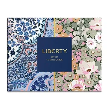 Galison Liberty Floral Notecard Set, 16 Cards, 17 Envelopes Included – Assorted Greeting Cards with Gorgeous Floral Designs, Blank Inside for All Occasions, Sturdy Storage Drawer Box Included