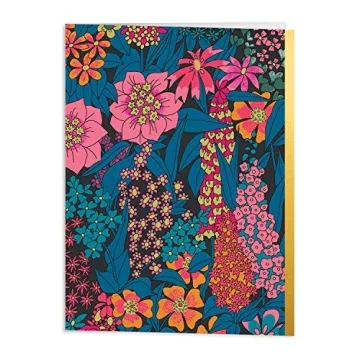 Galison Liberty Floral Notecard Set, 16 Cards, 17 Envelopes Included – Assorted Greeting Cards with Gorgeous Floral Designs, Blank Inside for All Occasions, Sturdy Storage Drawer Box Included