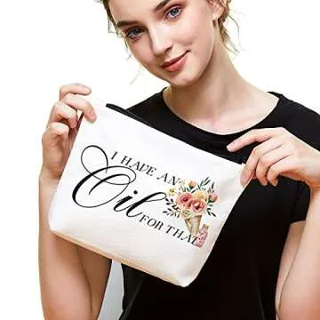 PINSUKO Essential Oil Bag, Essential Oil Storage, Essential Oil Accessories – I Have An Oil For That- Oil Makeup Bag, Carrying Case for Purse, Travel Bag, Aromatherapy Travel Makeup Bag for Oil Lovers