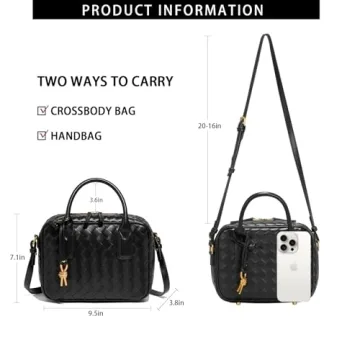 Stylish Woven Vegan Leather Crossbody Bag for Women