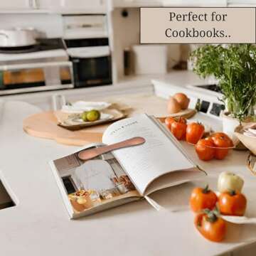 Genuine Leather Weighted Bookmark for Hands-Free Reading