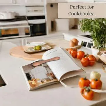 Genuine Leather Weighted Bookmark for Hands-Free Reading