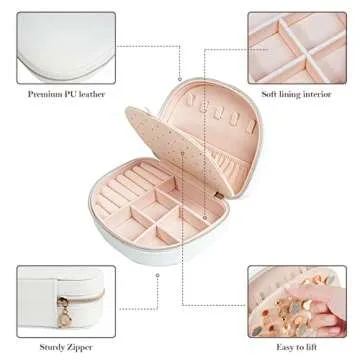 ProCase Travel Jewelry Box, Stylish Portable Organizer