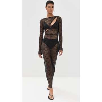 Lioness Fever Lace Maxi Dress - Elegant & Chic Style