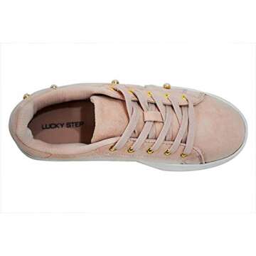 LUCKY STEP Fashion Leather Women Sneakers - Platform Faux Suede Walking Shoes