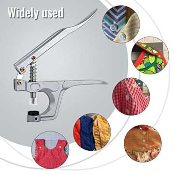Snap Pliers for Crafts Clothing, Hand-held Pliers Tool for Snaps Buttons, No-Sew Button Snap Fastener Press Attacher Punch for T3 T5 T8 Snaps