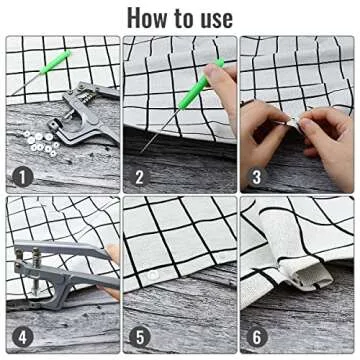 Snap Pliers for Crafts Clothing, Hand-held Pliers Tool for Snaps Buttons, No-Sew Button Snap Fastener Press Attacher Punch for T3 T5 T8 Snaps