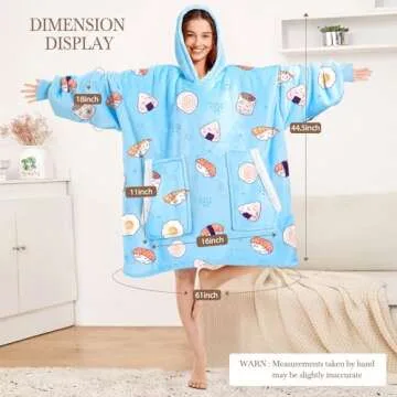BINSUNS Cozy Oversized Wearable Hoodie Blanket for All Ages