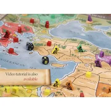 ARQAs Historical Strategy Board Game, Epic Diplomacy Game for Adults, Teens, Chronicling Expanding Adventure Events, Witness Unforgettable Family Night Journey with ARQAs Classic Game for 2-4 Players