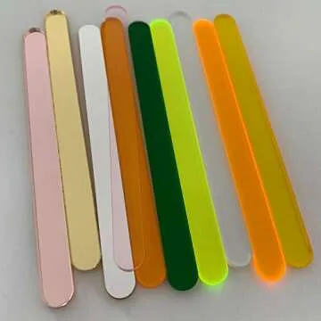Set of 30 Reusable Acrylic Cakesicle Sticks, Gold Mirror Popsicle Sticks for Party Favors (Rose Gold Mirror)
