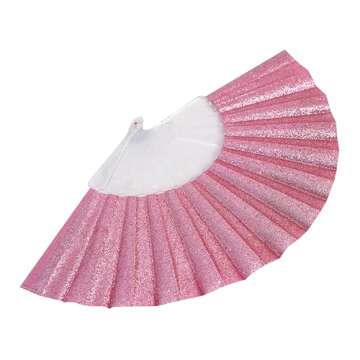 Zplumestarxx Womens Hand Held Folding Fans Foldable Fans For Summer Small Glitter Rave Hand Fan For ...