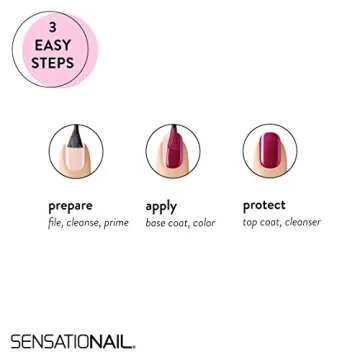 SensatioNail Gel Nail Polish Starter Kit, Pink Chiffon – At-Home Gel Nail Kit with Everything Needed for 10 Manicures – Lasts up to 2 Weeks – Includes an LED Nail Lamp for Glossy, Long-Lasting Finish