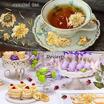 20 Packs Dried Flower Herbs Dried Flowers for Soap Making, Rosebuds, Lavender, Chrysanthemum and More for Candle, Resin Jewelry, Soap Making, Bath, Nail Lip Gloss Making