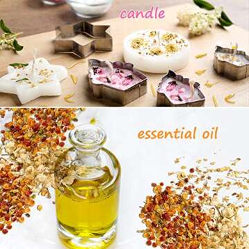 20 Packs Dried Flower Herbs Dried Flowers for Soap Making, Rosebuds, Lavender, Chrysanthemum and More for Candle, Resin Jewelry, Soap Making, Bath, Nail Lip Gloss Making