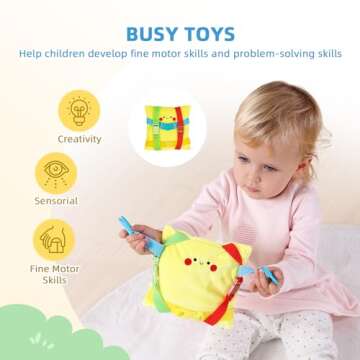 OOOK Montessori Toys for 1 2 Year Old, 7 in 1 Learning Educational Wooden Toys Set (Includes Shape Sorting Box, Jigsaw Puzzle, Stacking Game, Busy Toy, Twisting Cube and More)