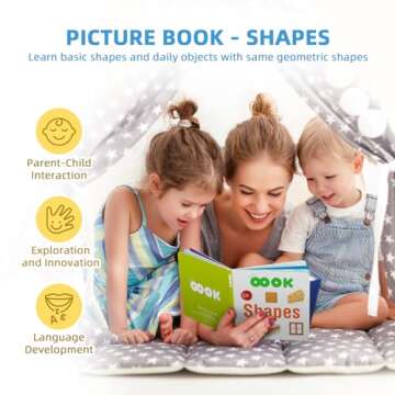 OOOK Montessori Toys for 1 2 Year Old, 7 in 1 Learning Educational Wooden Toys Set (Includes Shape Sorting Box, Jigsaw Puzzle, Stacking Game, Busy Toy, Twisting Cube and More)