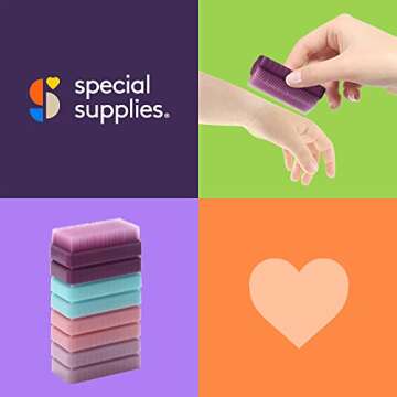 Special Supplies Sensory Brush Therapressure Therapy Brush for Occupational and Sensory Brushing, Stimulating, Calming Tools for Kids and Adults, Soft Flexible Bristles, Latex Free (Unicorn 8-Pack)