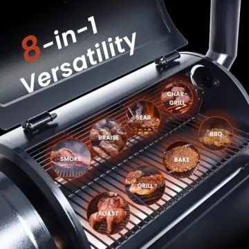 Z GRILLS ZPG-450A Pellet Grill - 8 in 1 BBQ Smoker