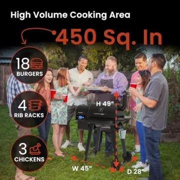 Z GRILLS ZPG-450A Pellet Grill - 8 in 1 BBQ Smoker