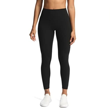 Aoxjox High Waisted Workout Leggings for Women Tummy Control Buttery Soft Yoga Metamorph Deep V Pants 26" (Black, Small)