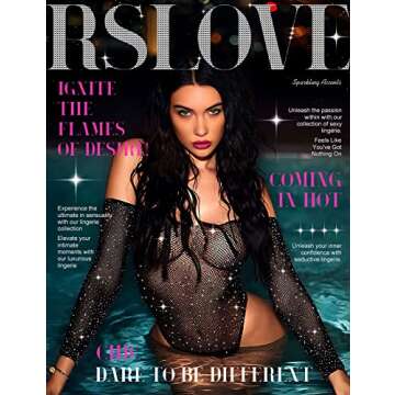 RSLOVE Women Lingerie Fishnet Bodysuit Sparkle Rhinestone Sexy Mesh Teddy Lingerie