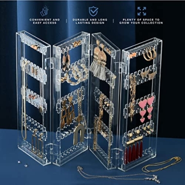Sagler 6-Tier Earring Holder Compact Foldable Jewelry Organizer