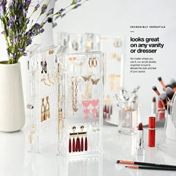 Sagler 6-Tier Earring Holder Compact Foldable Jewelry Organizer