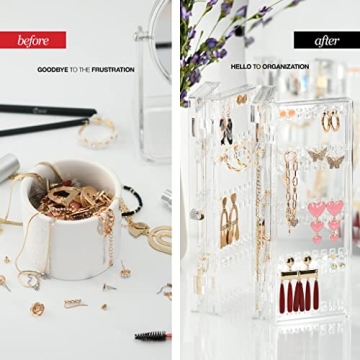 Sagler 6-Tier Earring Holder Compact Foldable Jewelry Organizer