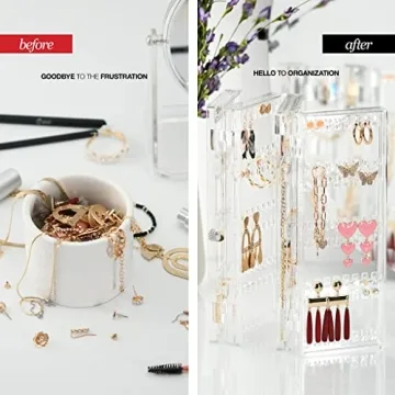 Sagler 6-Tier Earring Holder Compact Foldable Jewelry Organizer