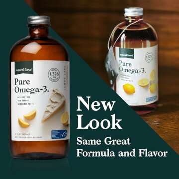 Natural Force Pure Omega-3 Liquid Fish Oil - 1,326mg of EPA DHA