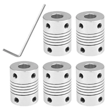 YOTINO 5PCS Flexible Couplings 5mm to 8mm NEMA 17 Shaft Coupler for Creality CR-10 CR-10S S4 S5 Make...
