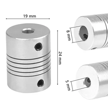 YOTINO 5 Pieces Premium Flexible Couplings for 3D Printers