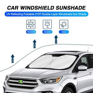 KUST Windshield Sun Shade for 2013 2014 2015 2016 2017 2018 2019 Ford Escape Sunshade Foldable Windo...