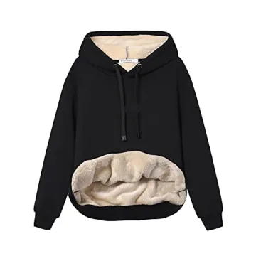 Fenclushy Women's Winter Hoodies | Warm Fleece Sherpa Lined Pullover Sweatshirt