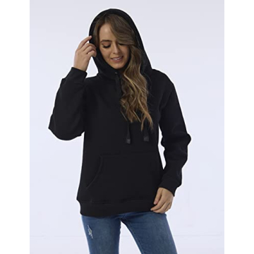 Fenclushy Women's Winter Hoodie | Warm Sherpa Lined Sweatshirt