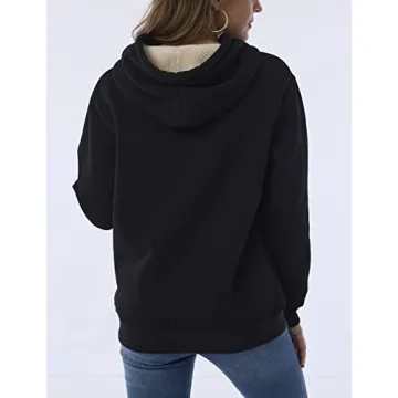 Fenclushy Women's Winter Hoodie | Warm Sherpa Lined Sweatshirt
