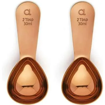 Apace Living Coffee Scoop Set of 2 - Stainless Steel 2 Tbsp
