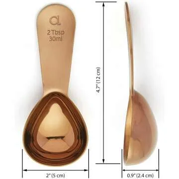 Apace Living Coffee Scoop Set of 2 - Stainless Steel 2 Tbsp